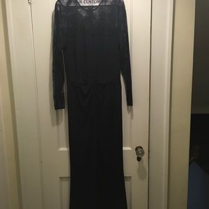 David Meister size 14 navy lace gown